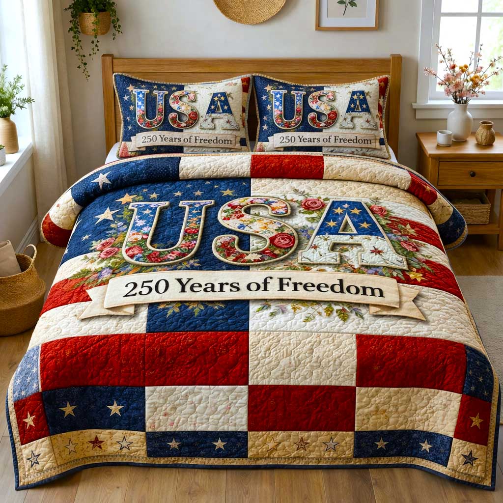 Liberty Colors 3-Piece Quilted Bedding Set GFTOMA10040
