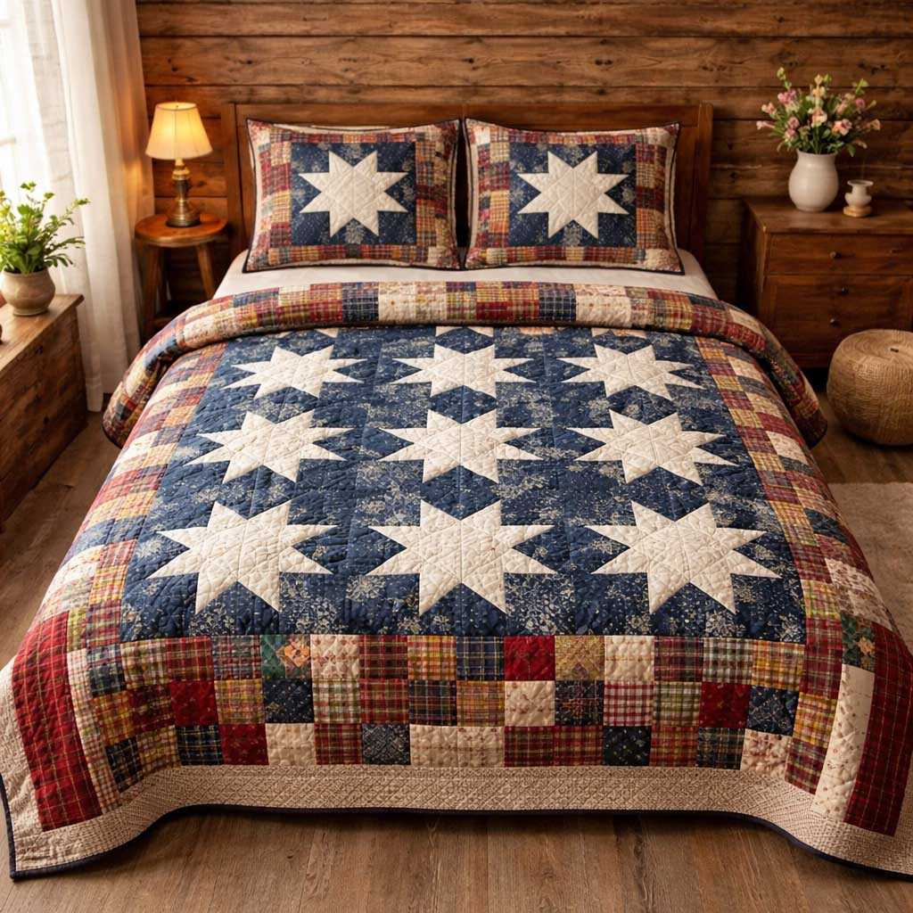 Heritage Patch 3-Piece Quilted Bedding Set GFTOMA10095