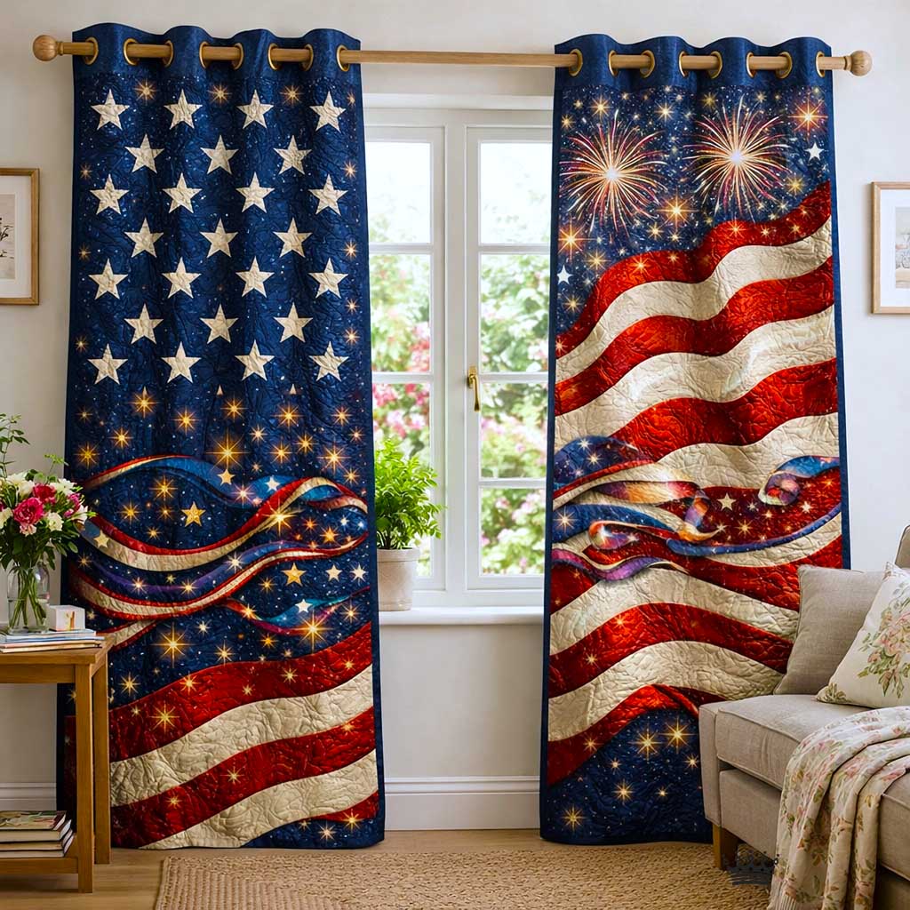 Patriot Palette Quilted Curtains GFTOMA10117