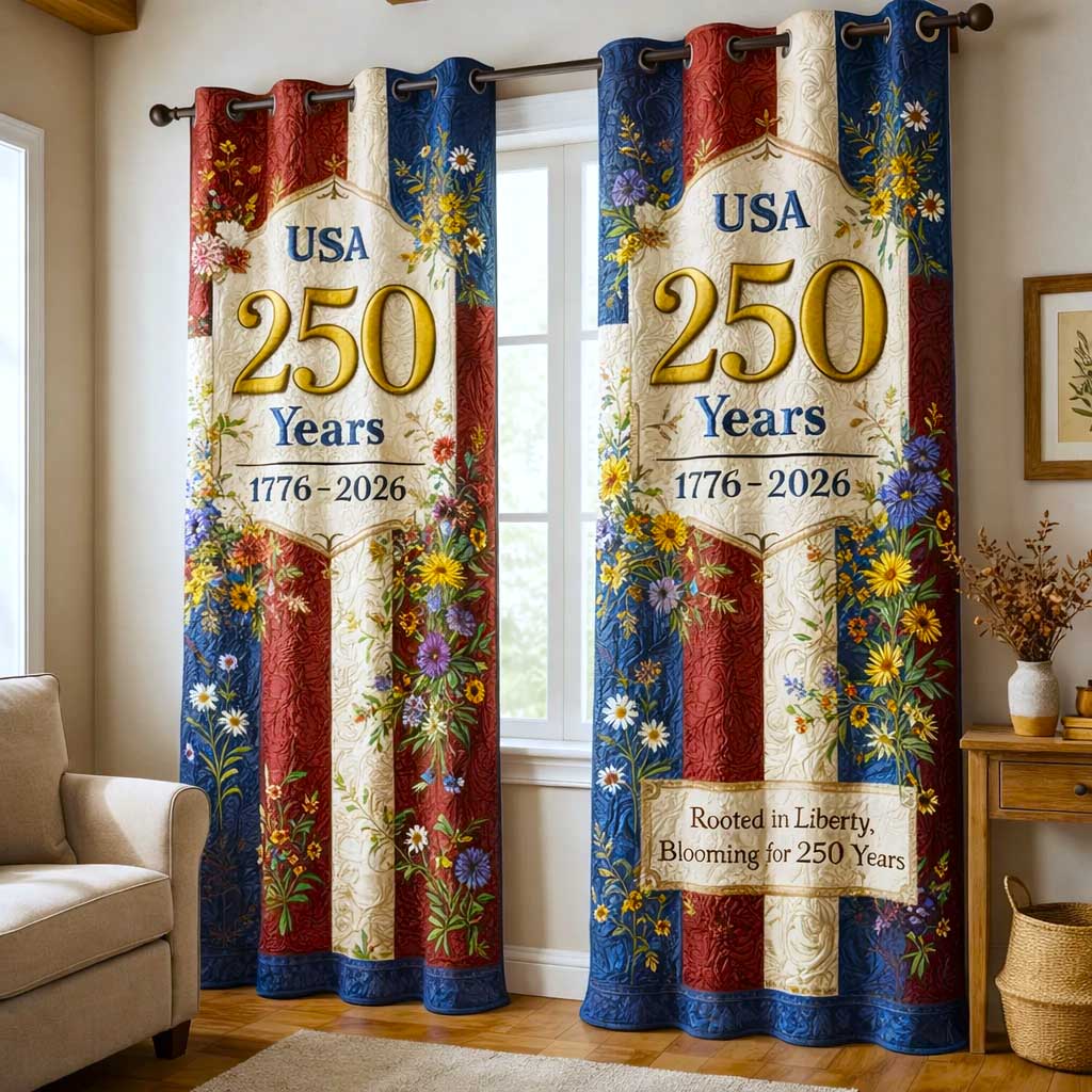 Heritage Patch Quilted Curtains GFTOMA10119