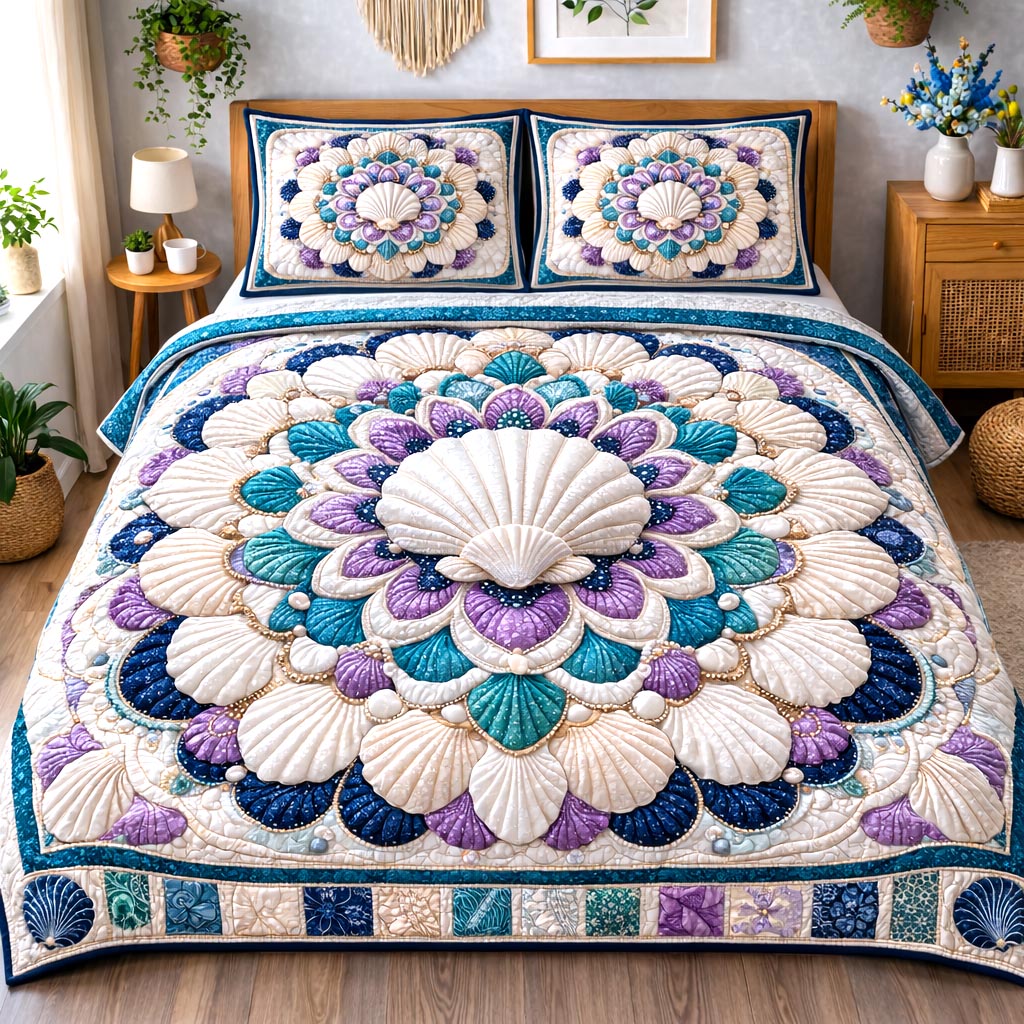 Ocean Treasure 3-Piece Quilted Bedding Set GFTOMA10263