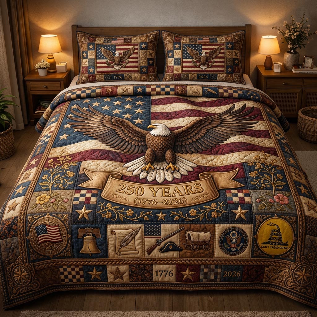 Patriot 250 3-Piece Quilted Bedding Set GFTOMA10317