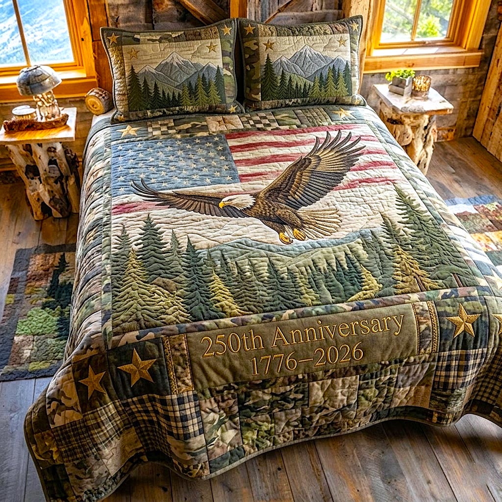 Patriot Spirit 3-Piece Quilted Bedding Set GFTOMA10319