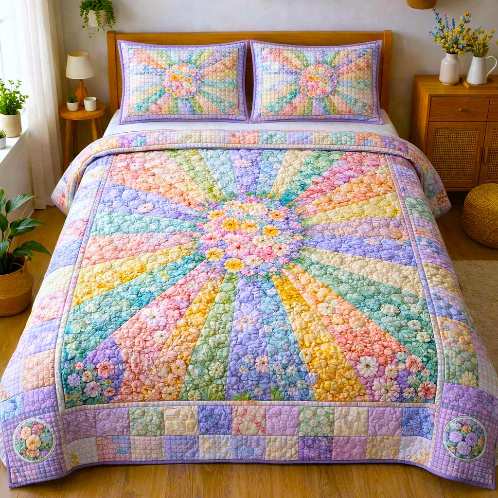 Sunlit Meadow 3-Piece Quilted Bedding Set GFTOMA10321