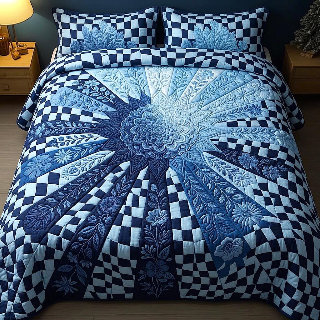 Gentle Bloom 3-Piece Quilted Bedding Set GFTOMA10323