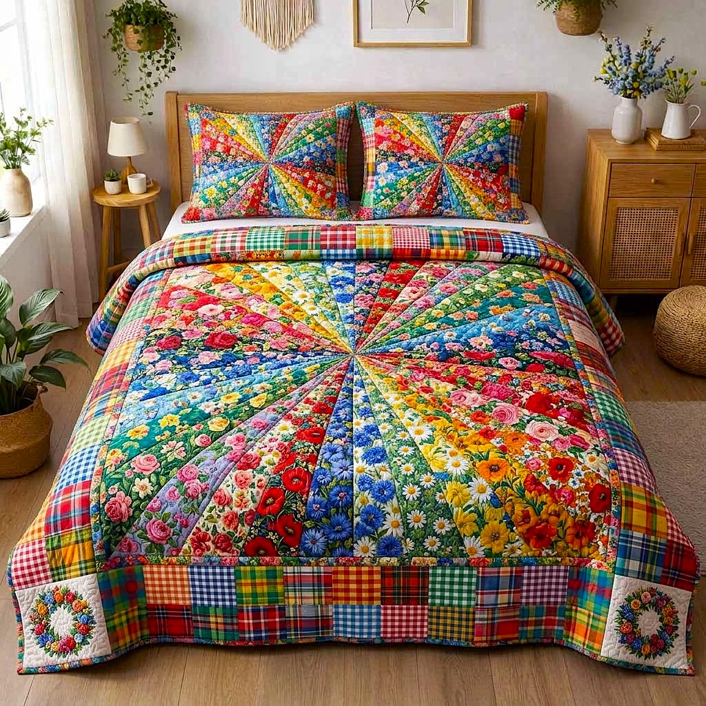 Wild Meadow 3-Piece Quilted Bedding Set GFTOMA10324
