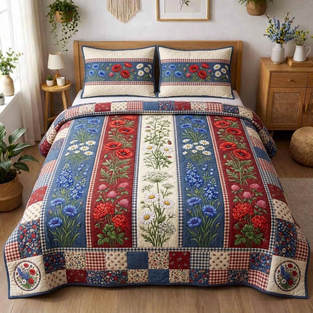Liberty Meadow 3-Piece Quilted Bedding Set GFTOMA10464