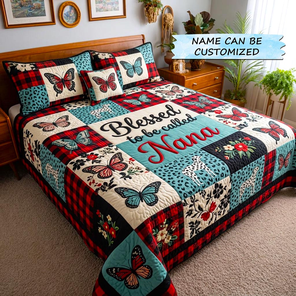 Floral Love 3-Piece Quilted Bedding Set QTCUZ GFTOMA10550