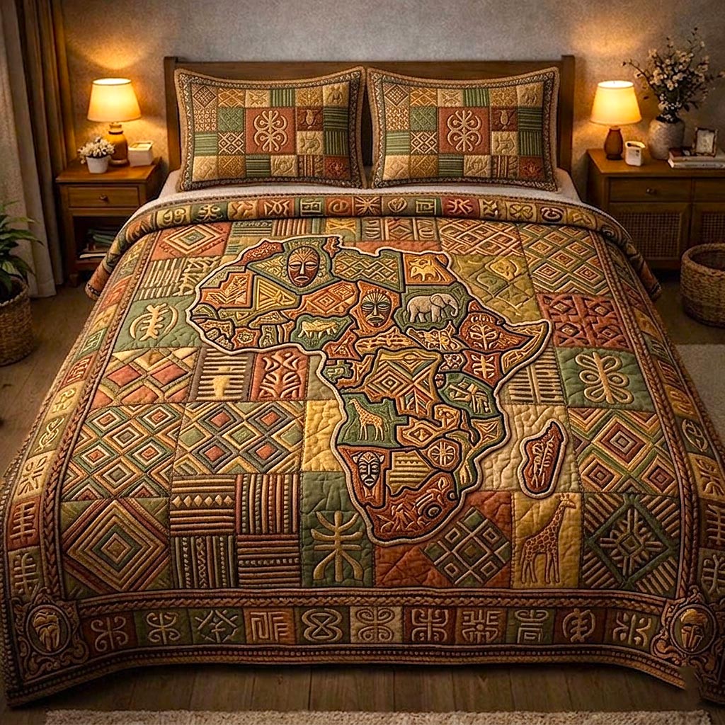 Royal Glow 3-Piece Quilted Bedding Set GFTOMA10614