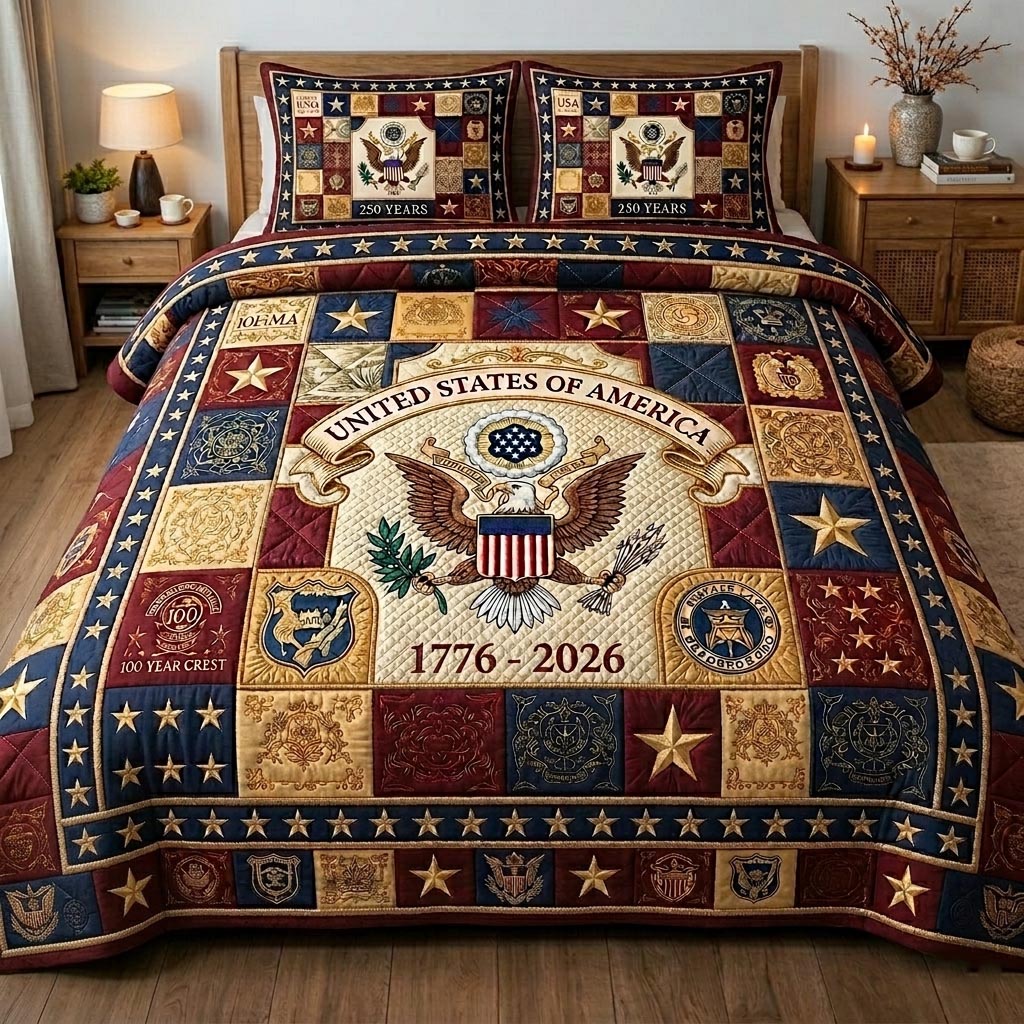 Heritage Patch 3-Piece Quilted Bedding Set GFTOMA10640