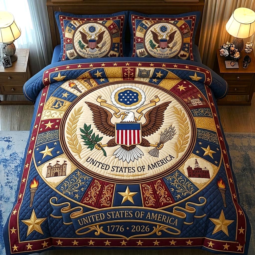 Heritage Patch 3-Piece Quilted Bedding Set GFTOMA10641