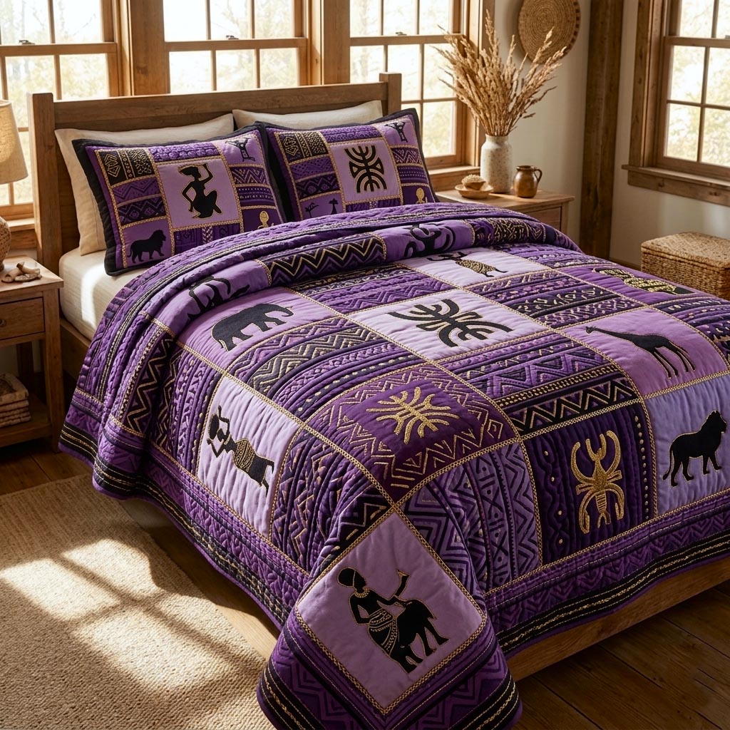Cultural Rhythm 3-Piece Quilted Bedding Set GFTOMA10683
