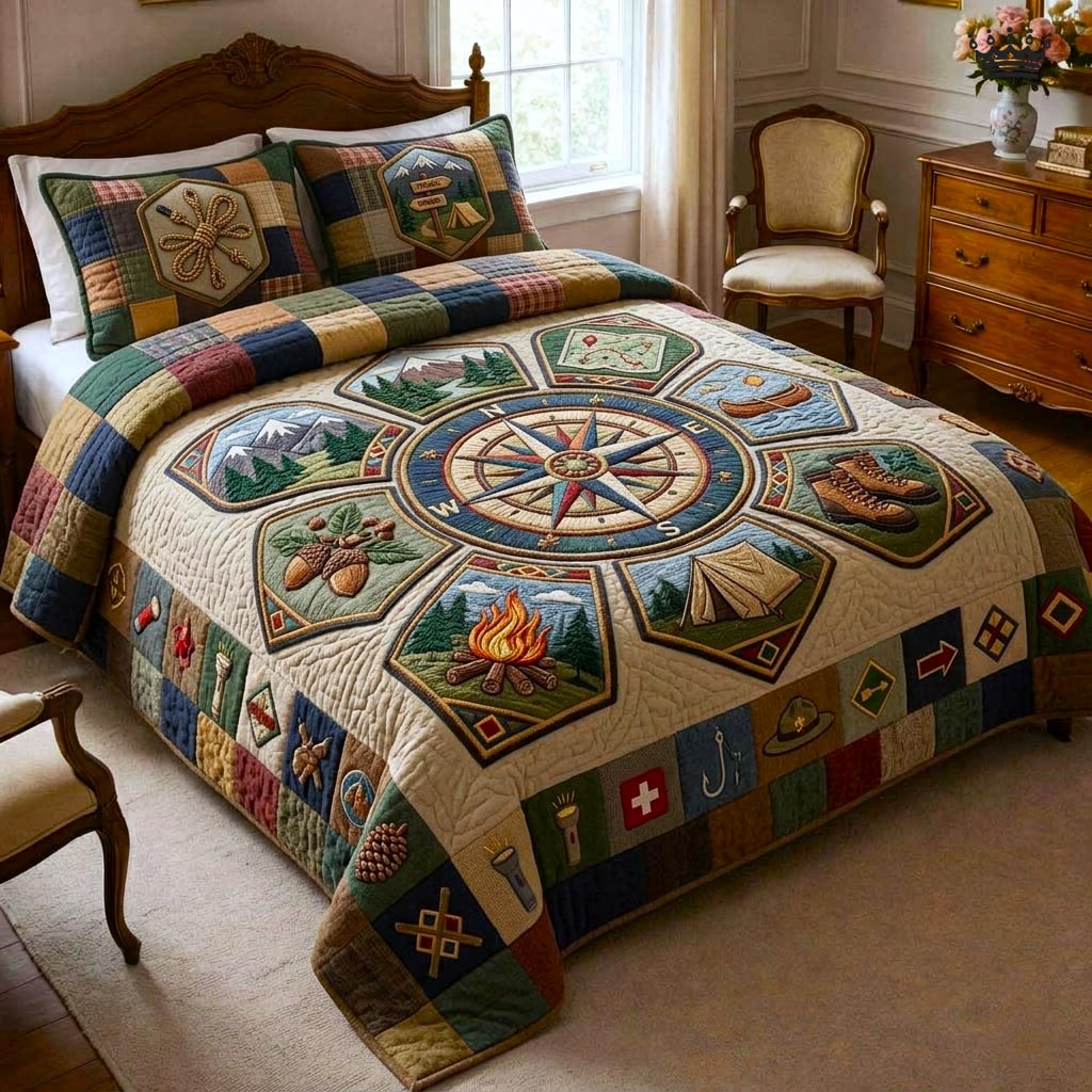 Camp Explorer 3-Piece Quilted Bedding Set GFTOMA10710