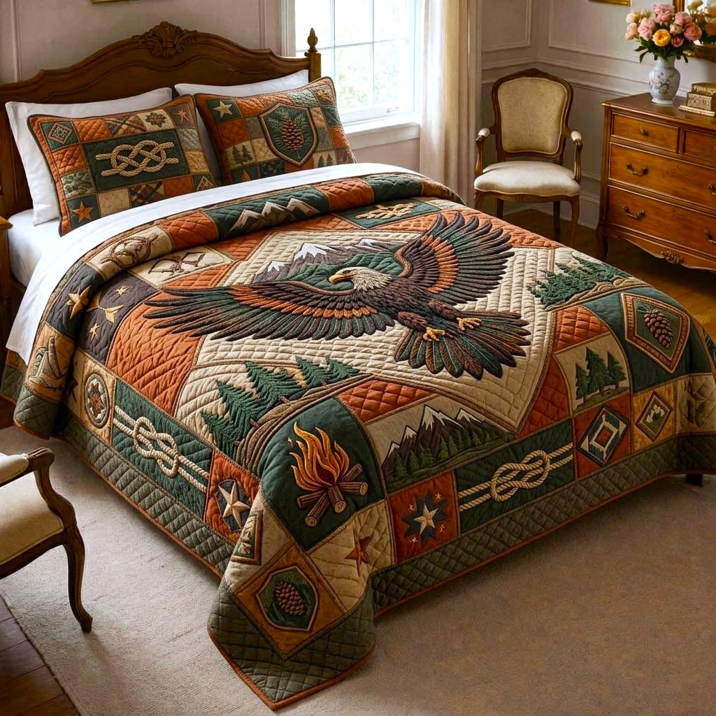 Wilderness Crew 3-Piece Quilted Bedding Set GFTOMA10715