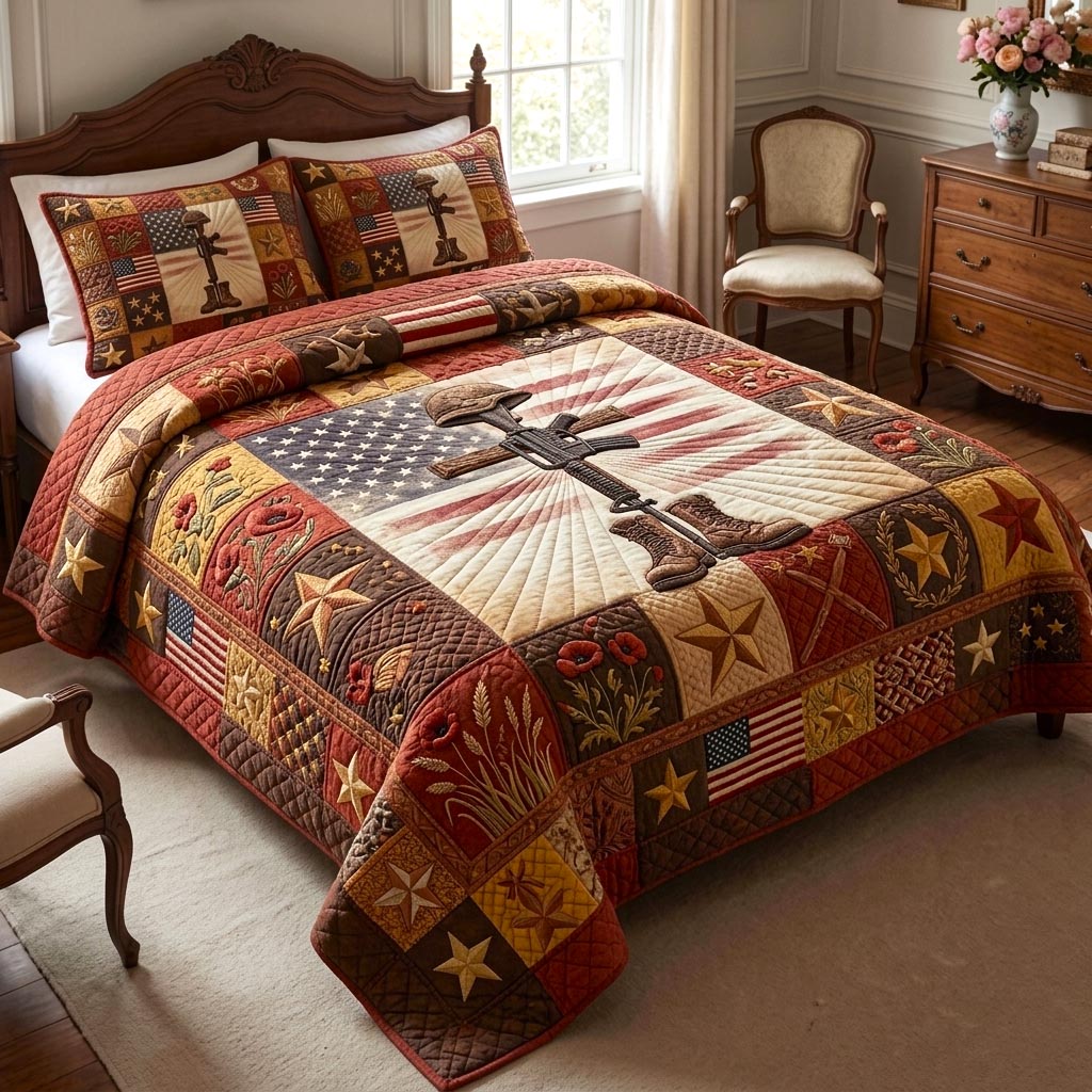 Fallen Heroes 3-Piece Quilted Bedding Set GFTOMA10716