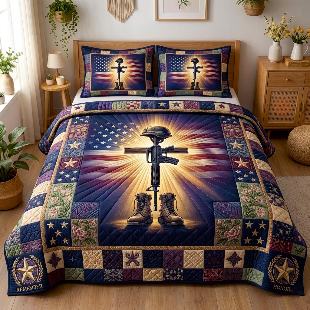 Land of Heroes 3-Piece Quilted Bedding Set GFTOMA10720