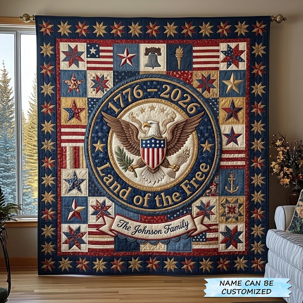 America 250th Anniversary Quilted Blanket QTCUZ GFTOMA10728