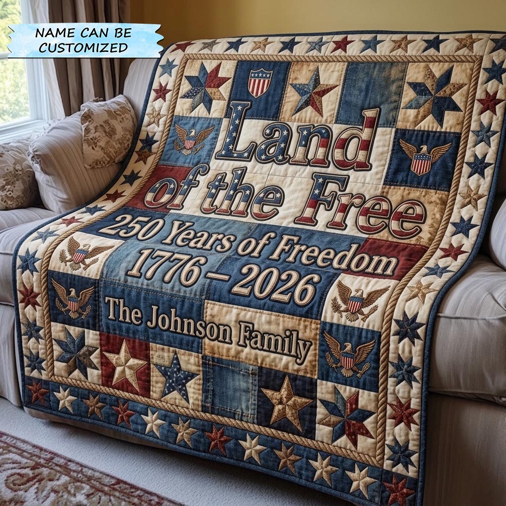America 250th Anniversary Quilted Blanket QTCUZ GFTOMA10729