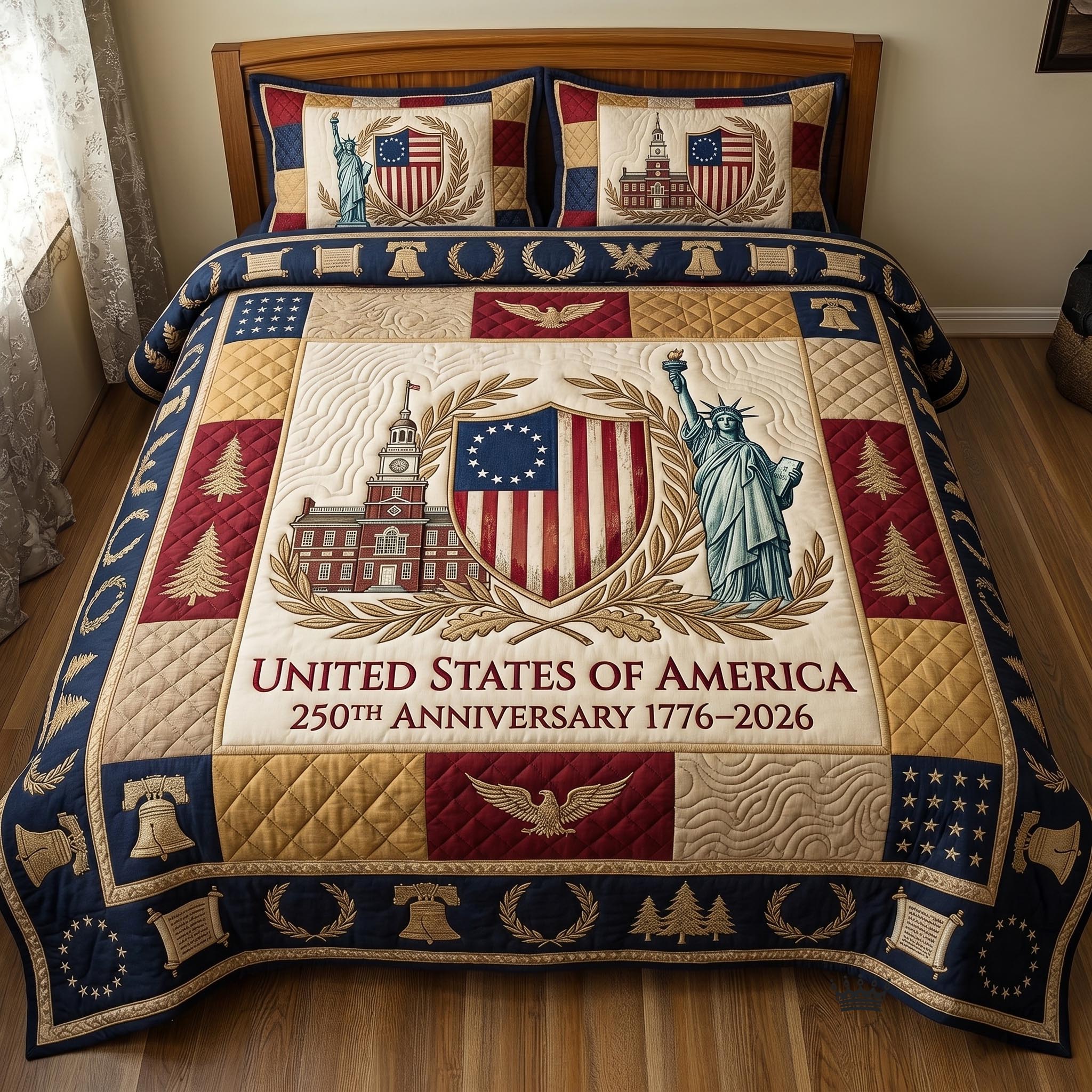 Heritage Patch 3-Piece Quilted Bedding Set GFTOMA10845