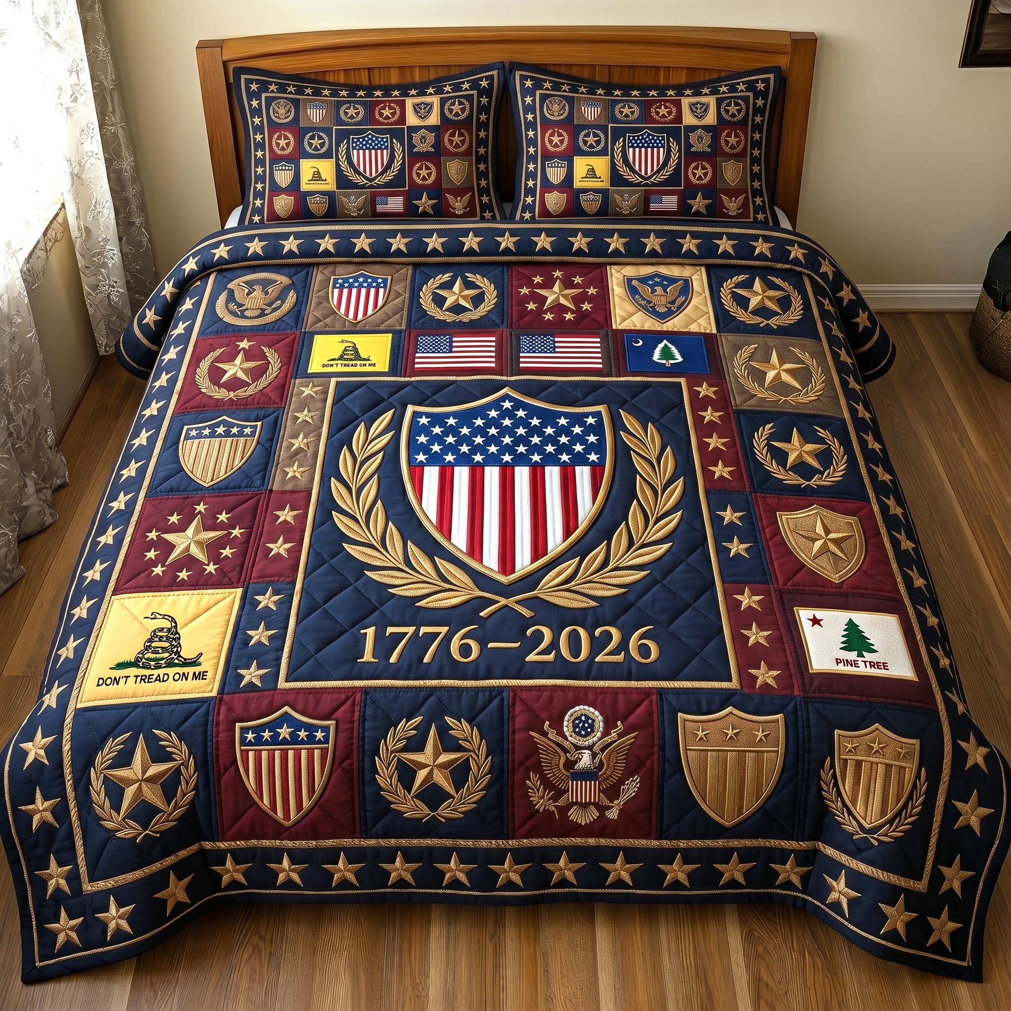 Heritage Patch 3-Piece Quilted Bedding Set GFTOMA10848