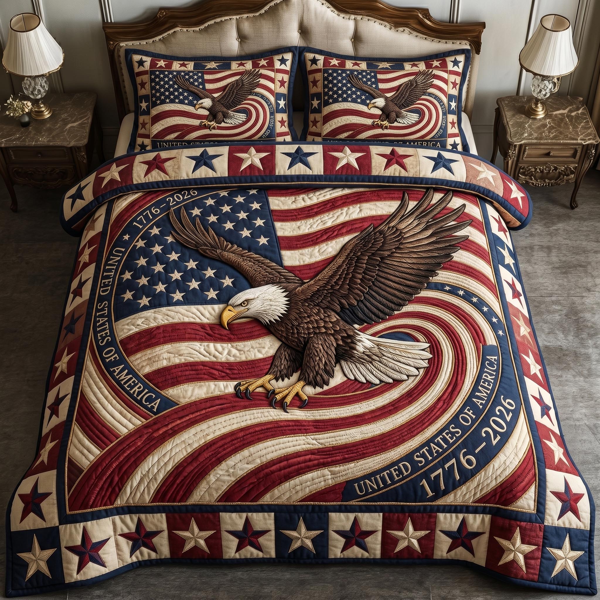 Heritage Patch 3-Piece Quilted Bedding Set GFTOMA10853
