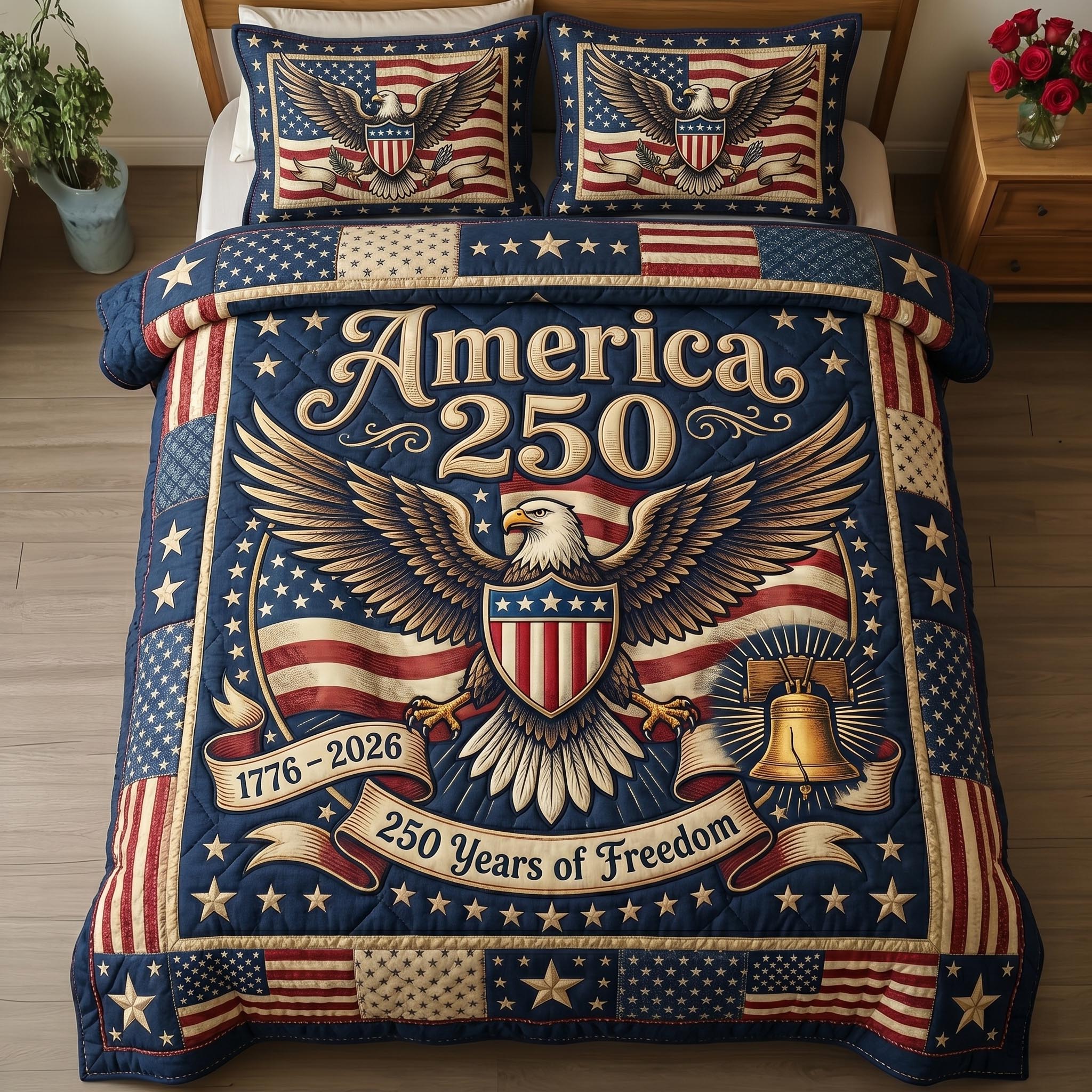 Heritage Patch 3-Piece Quilted Bedding Set GFTOMA10864
