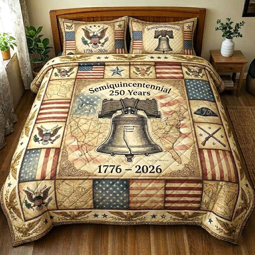 Heritage Patch 3-Piece Quilted Bedding Set GFTOMA10865