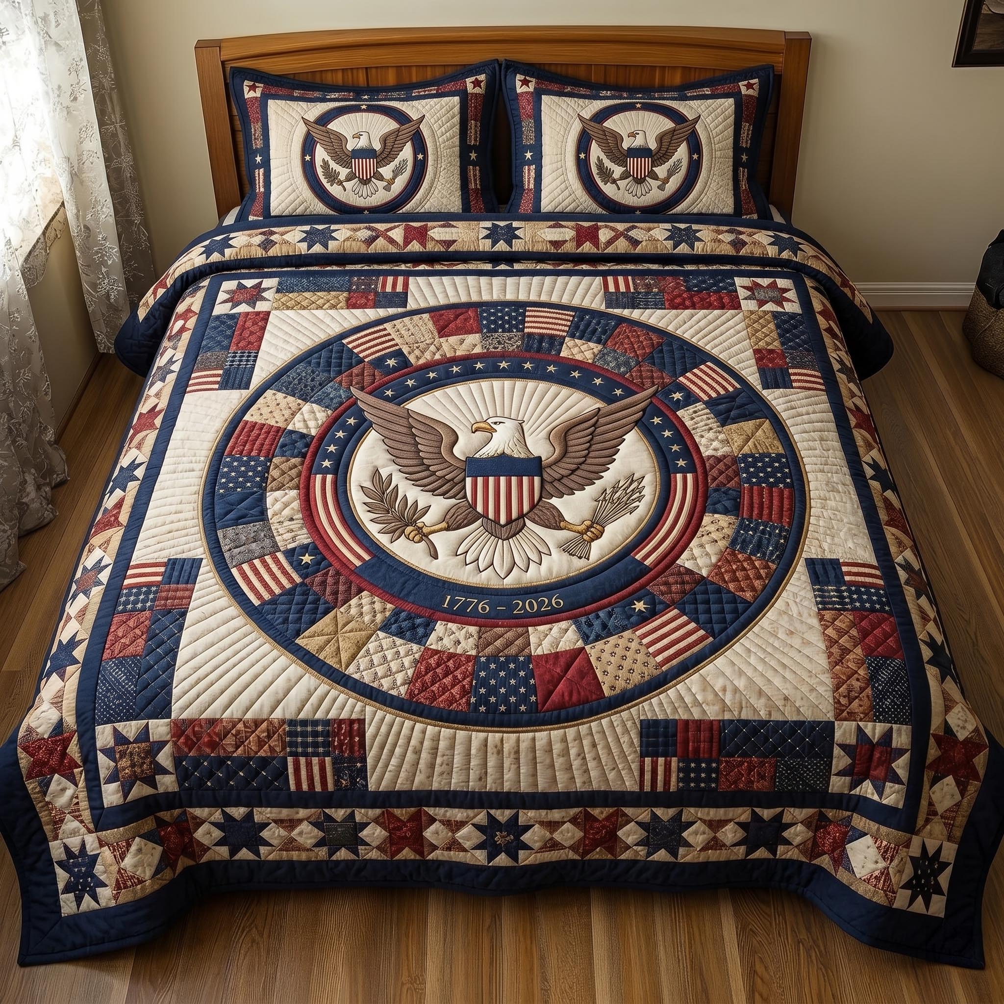 Heritage Patch 3-Piece Quilted Bedding Set GFTOMA10867