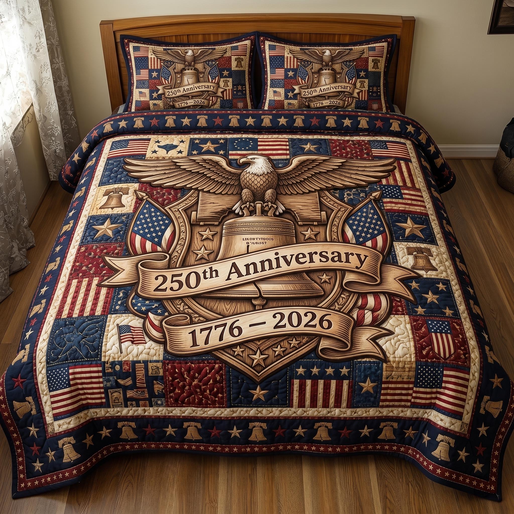 Heritage Patch 3-Piece Quilted Bedding Set GFTOMA10870