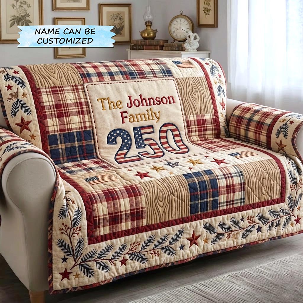 America 250th Anniversary Quilted Sofa Cover GFTOMA10988