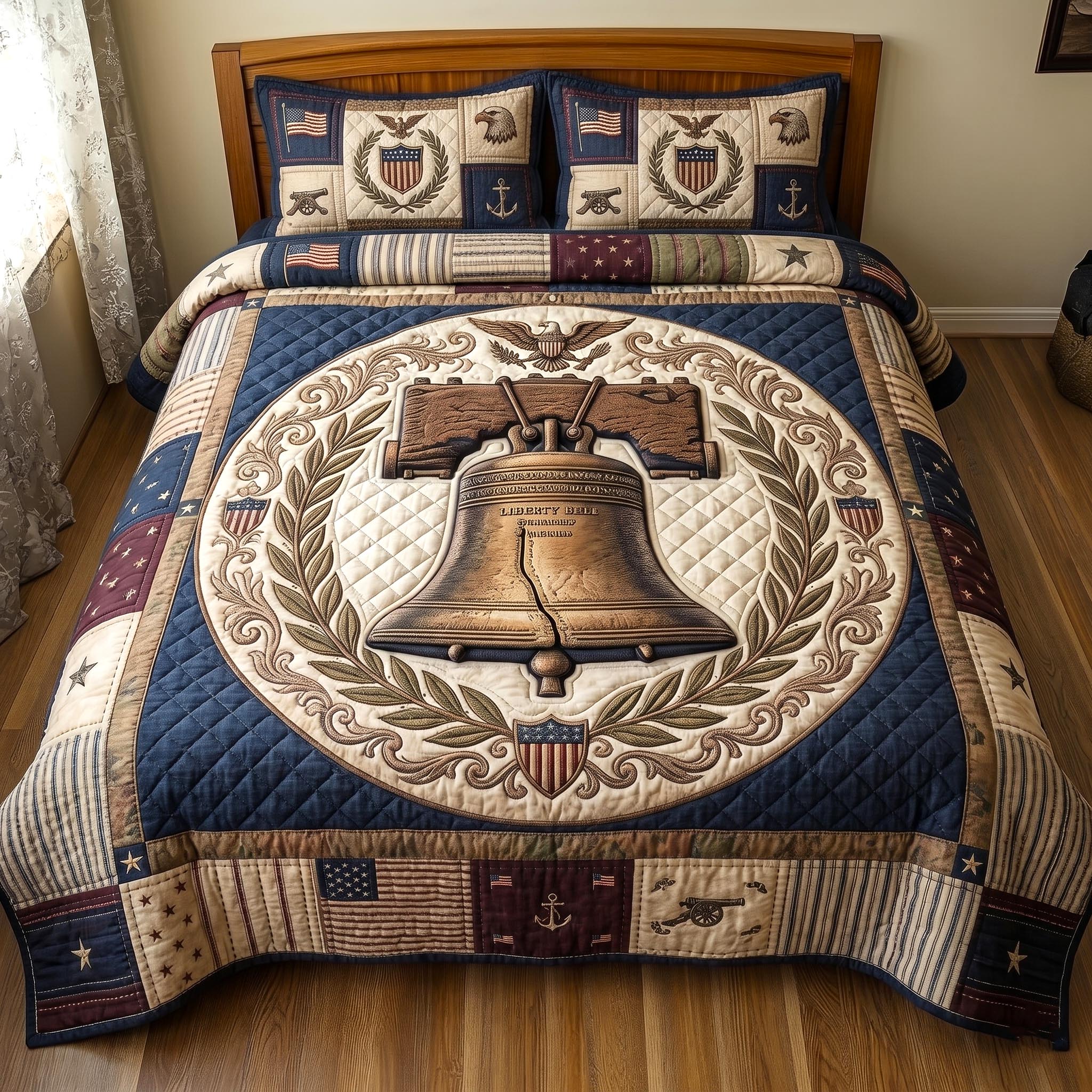 Heritage Patch 3-Piece Quilted Bedding Set GFTOMA11044
