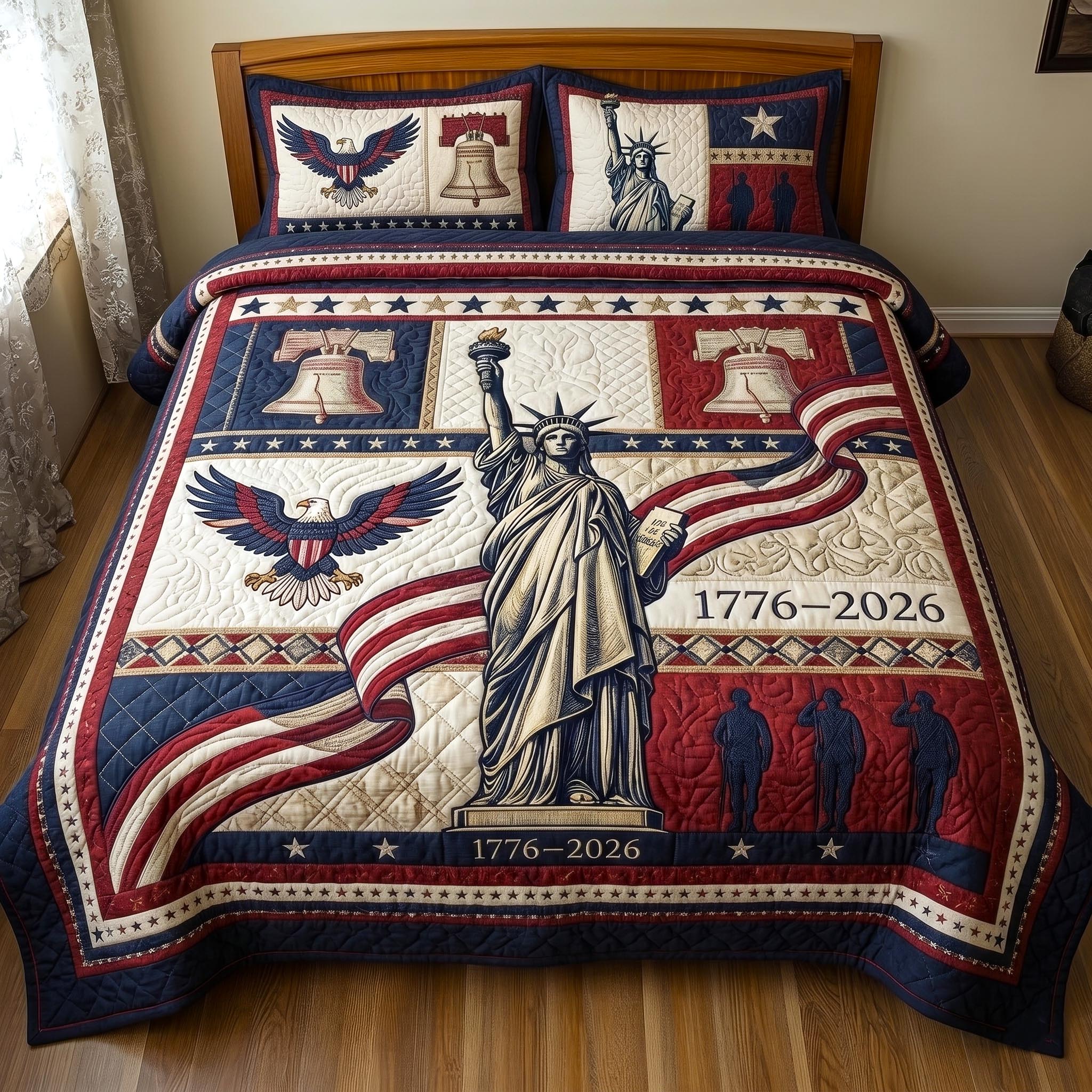 Heritage Patch 3-Piece Quilted Bedding Set GFTOMA11046