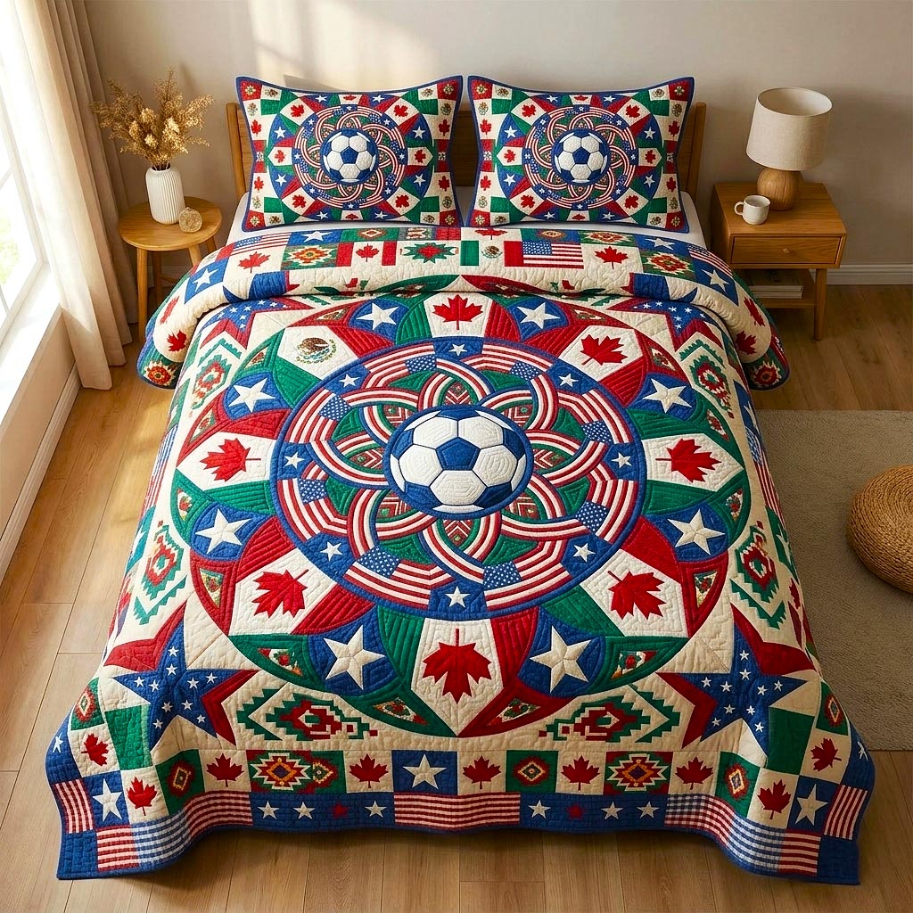 Match Day 3-Piece Quilted Bedding Set GFTOMA11062