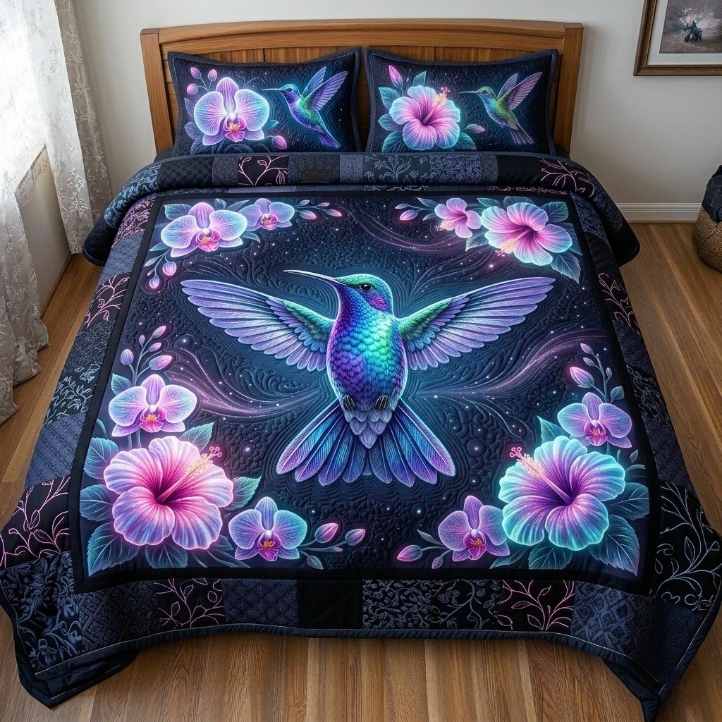 Whispering Wings 3-Piece Quilted Bedding Set GFTOMA11089