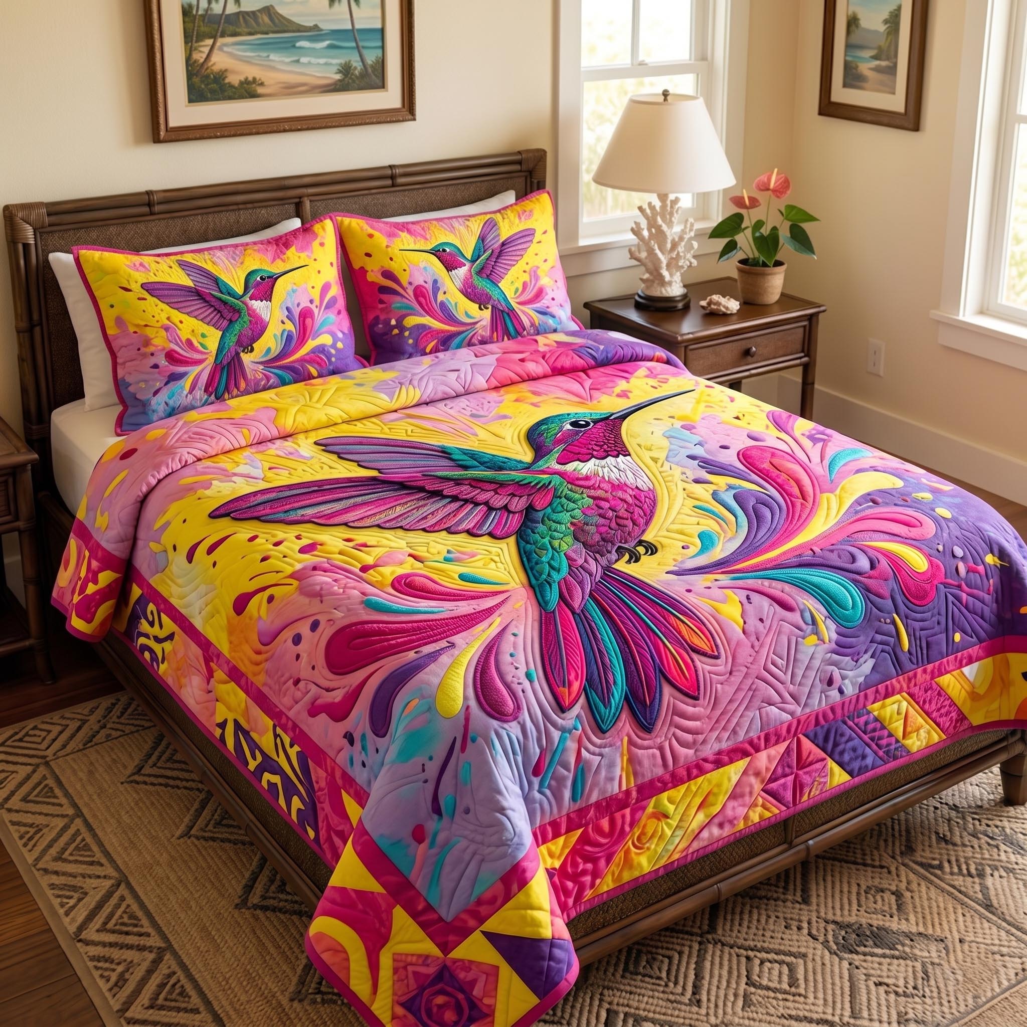 Garden of Wings 3-Piece Quilted Bedding Set GFTOMA11092