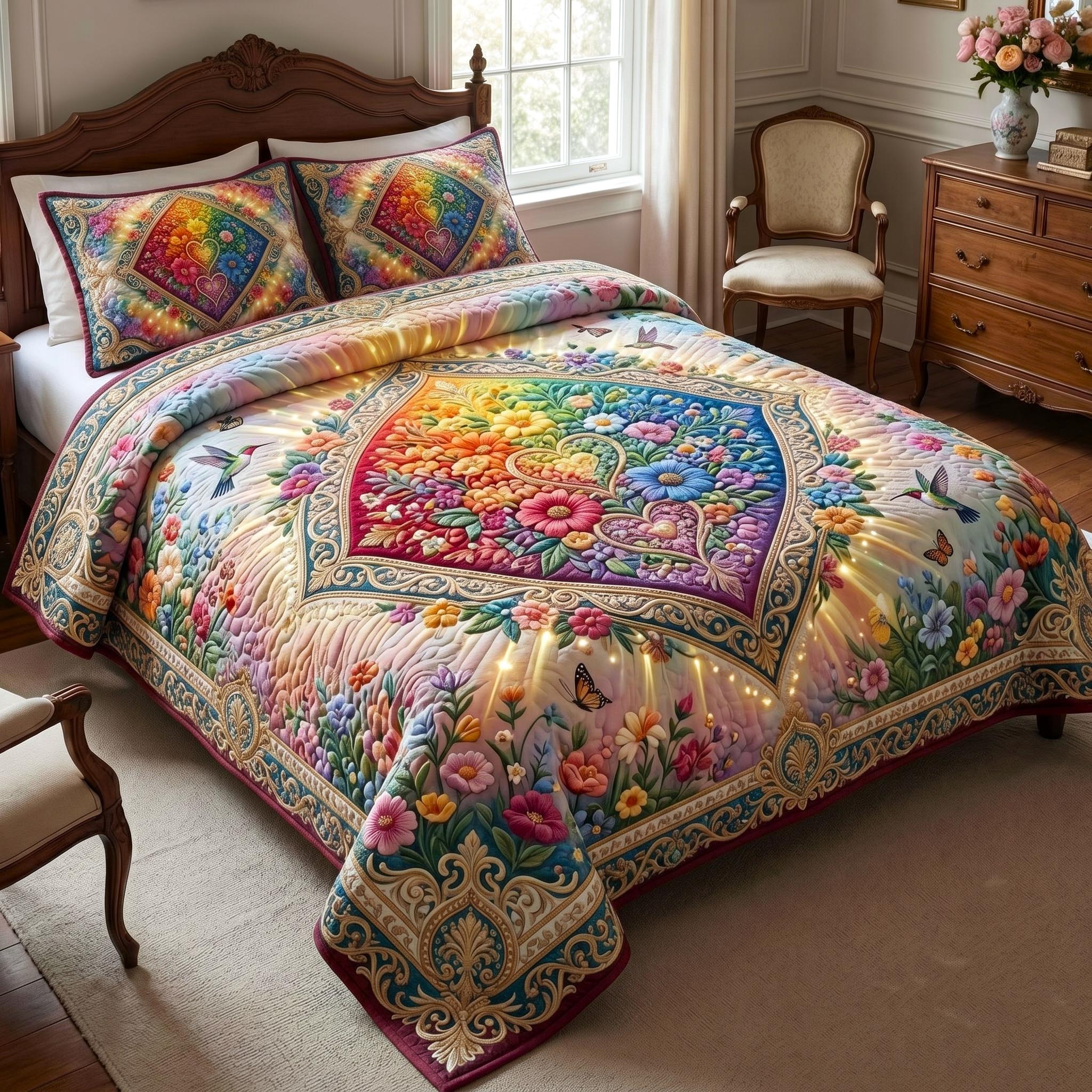 Love is Pride 3-Piece Quilted Bedding Set GFTOMA11168