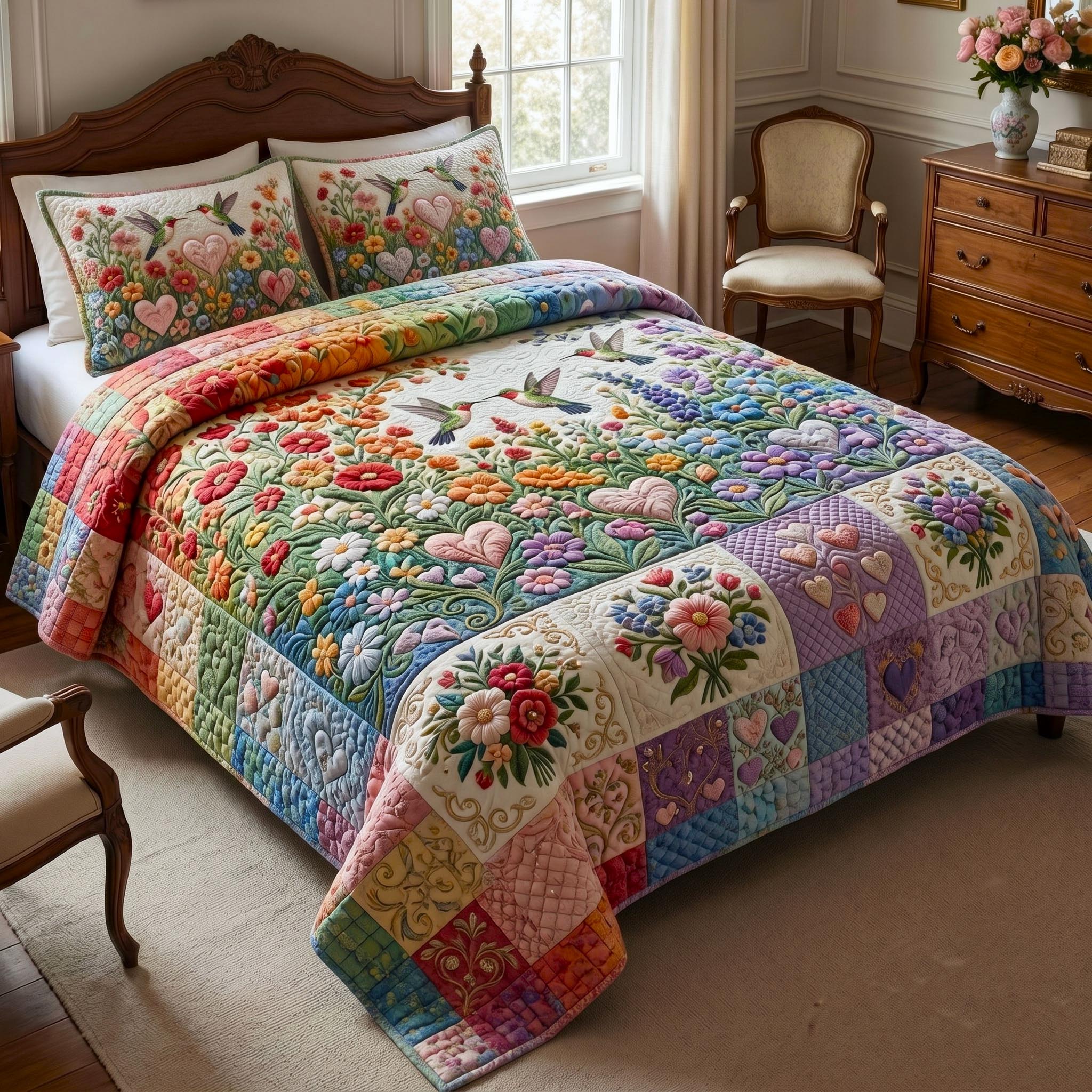 Love is Love 3-Piece Quilted Bedding Set GFTOMA11173