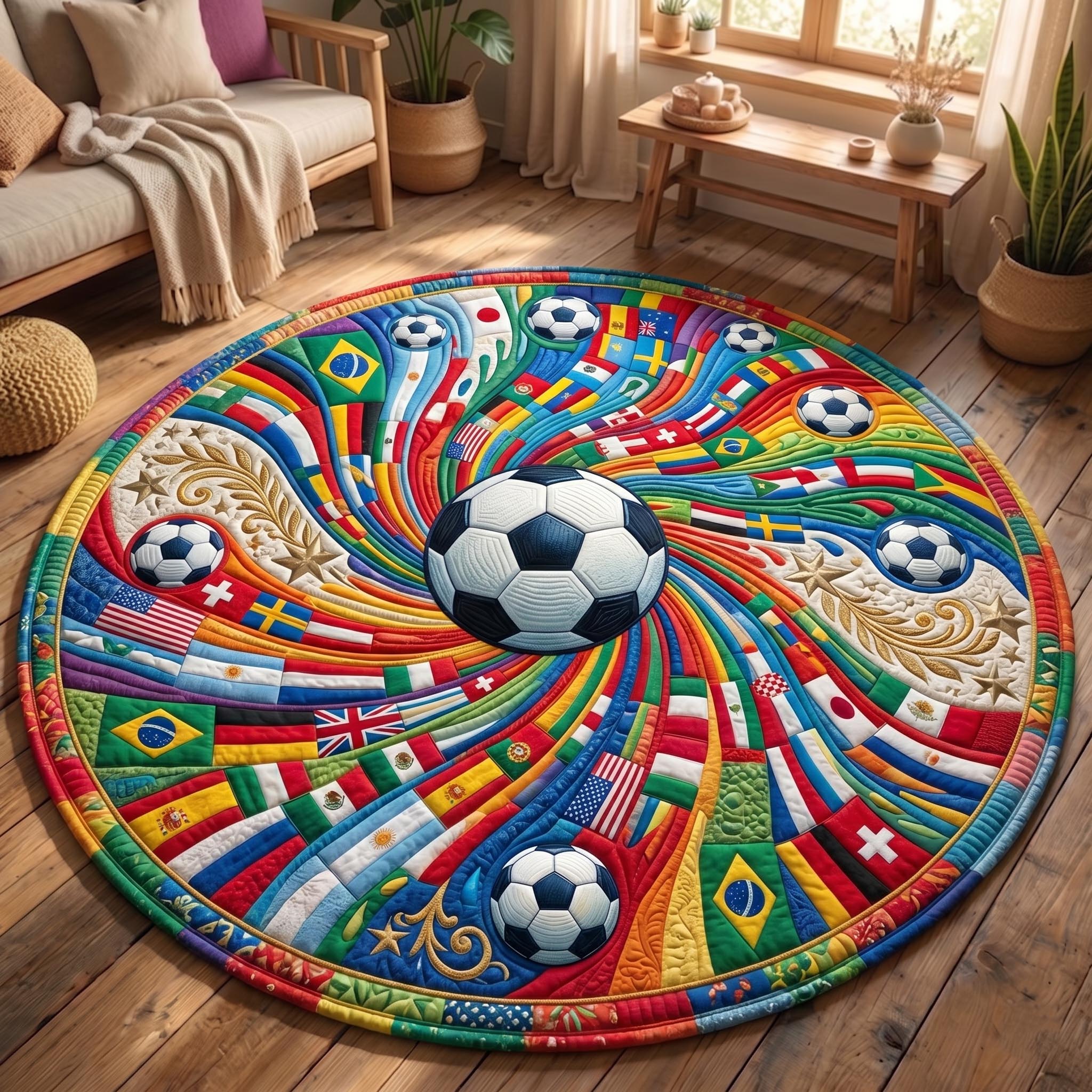 Match Day Quilted Round Mat GFTOMA11184C5
