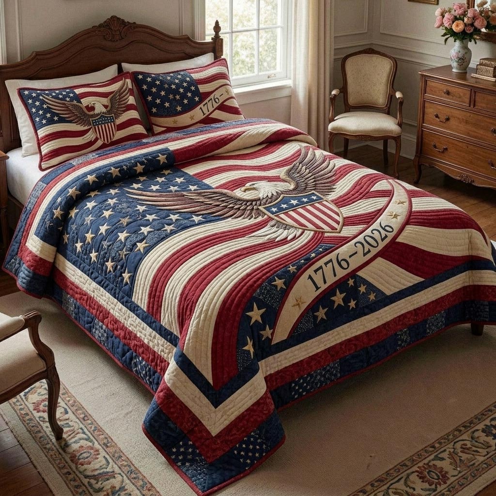 Heritage Patch 3-Piece Quilted Bedding Set GFTOMA11220