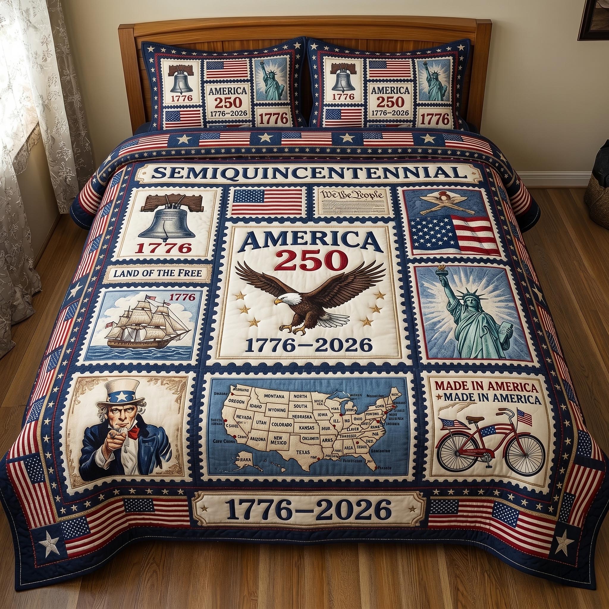 Heritage Patch 3-Piece Quilted Bedding Set GFTOMA11286