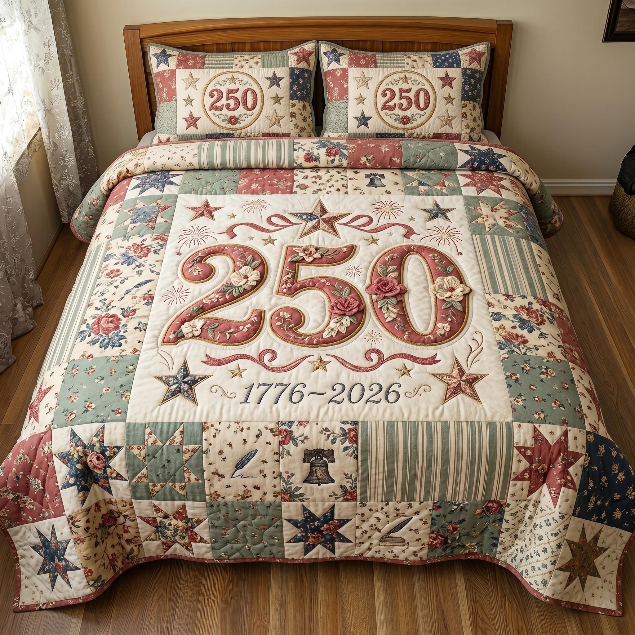 Heritage Patch 3-Piece Quilted Bedding Set GFTOMA11287