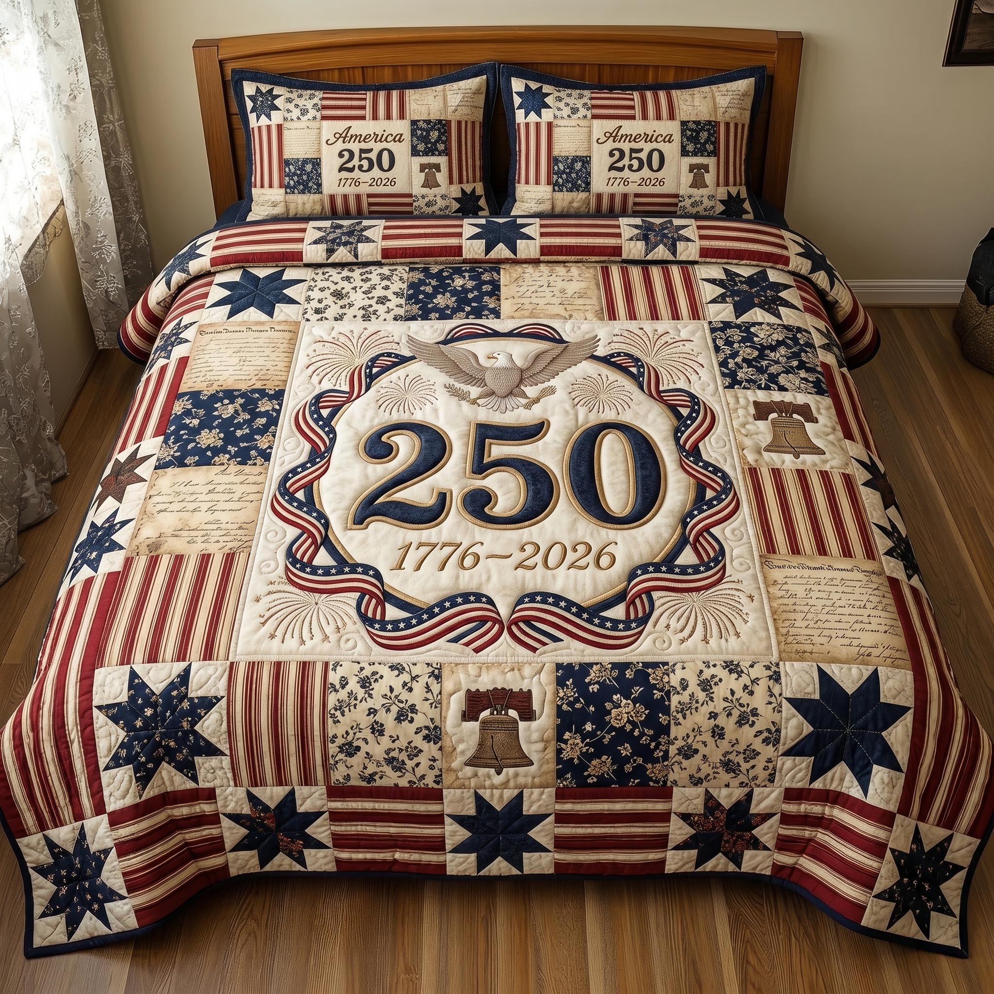 Heritage Patch 3-Piece Quilted Bedding Set GFTOMA11288