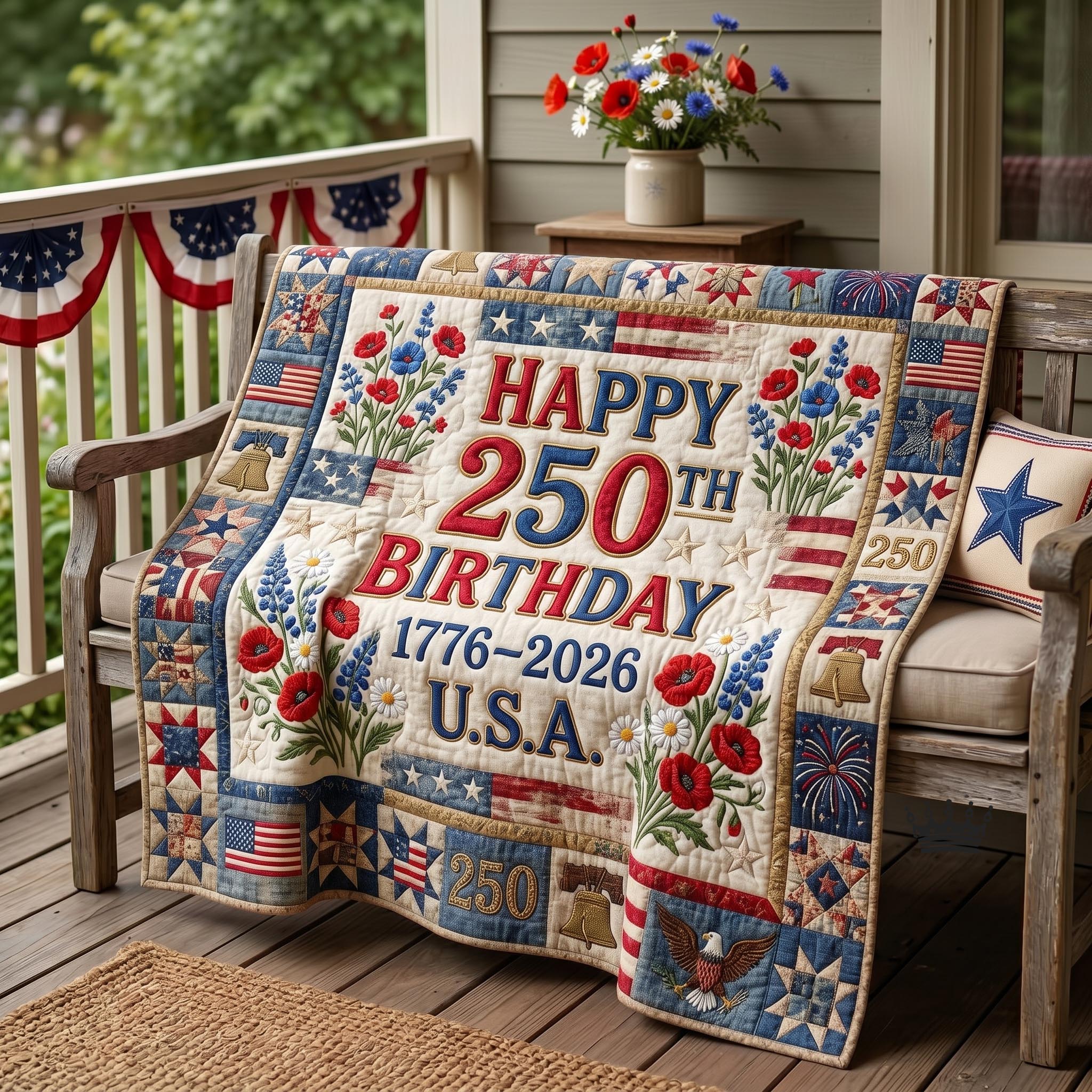 Heritage Patch Quilted Blanket GFTOMA11304