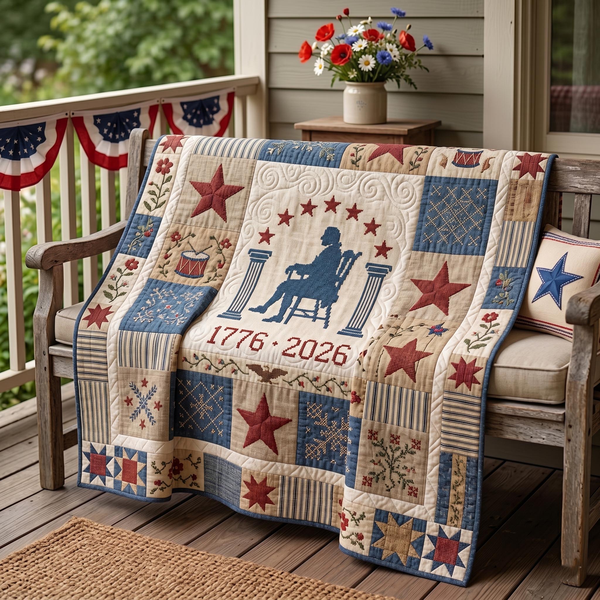 Heritage Patch Quilted Blanket GFTOMA11330