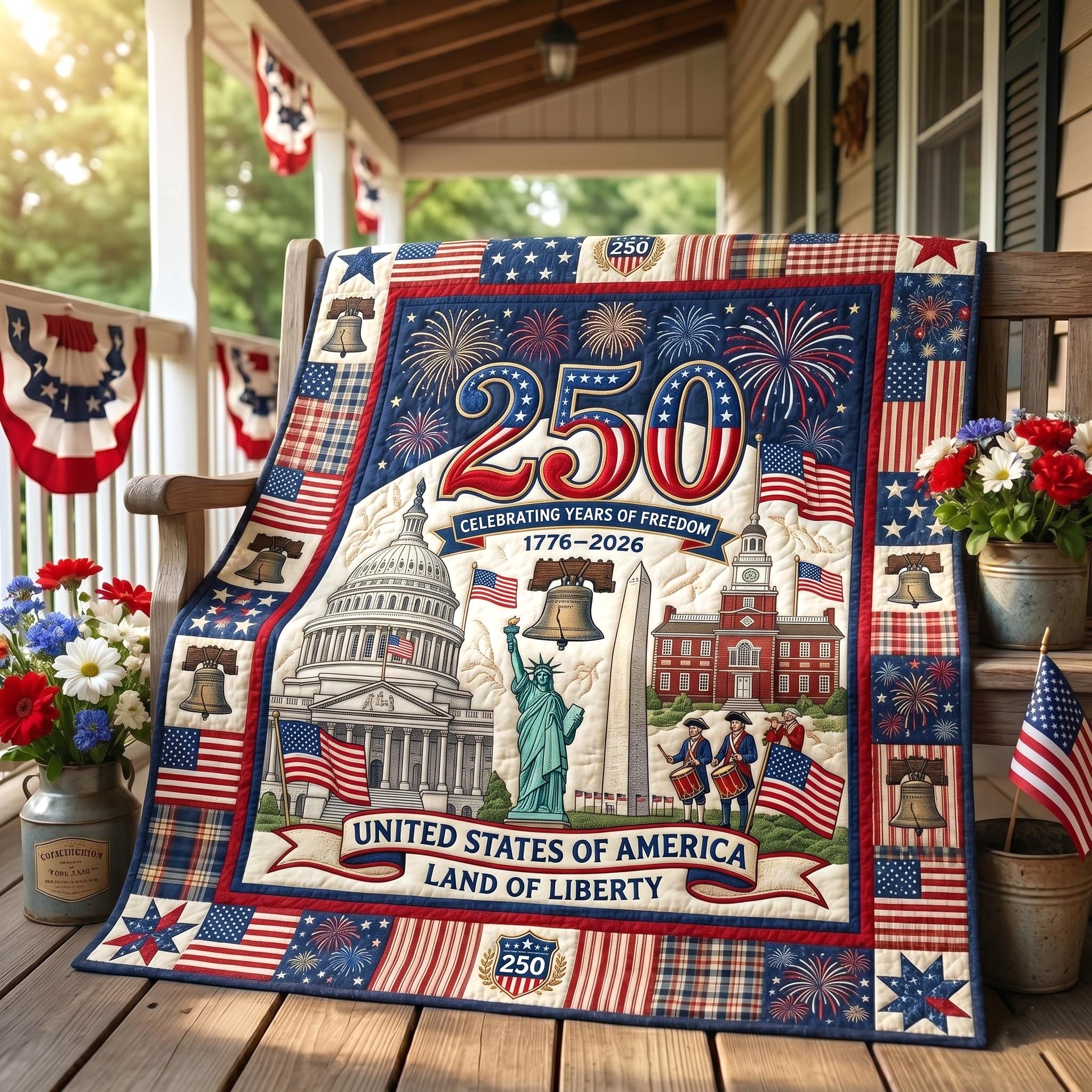 Heritage Patch Quilted Blanket GFTOMA11334