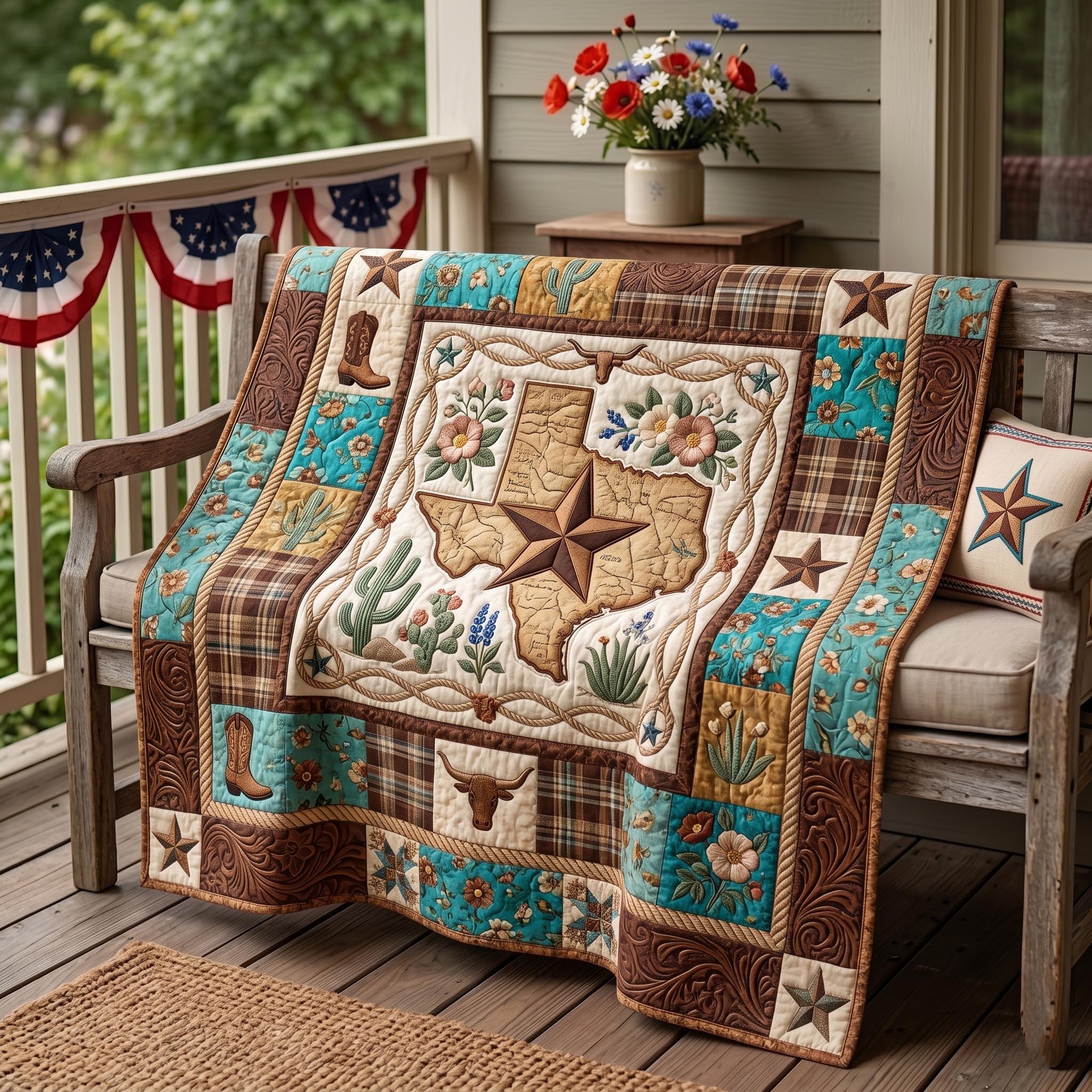 Lone Star Spirit Quilted Blanket GFTOMA11336