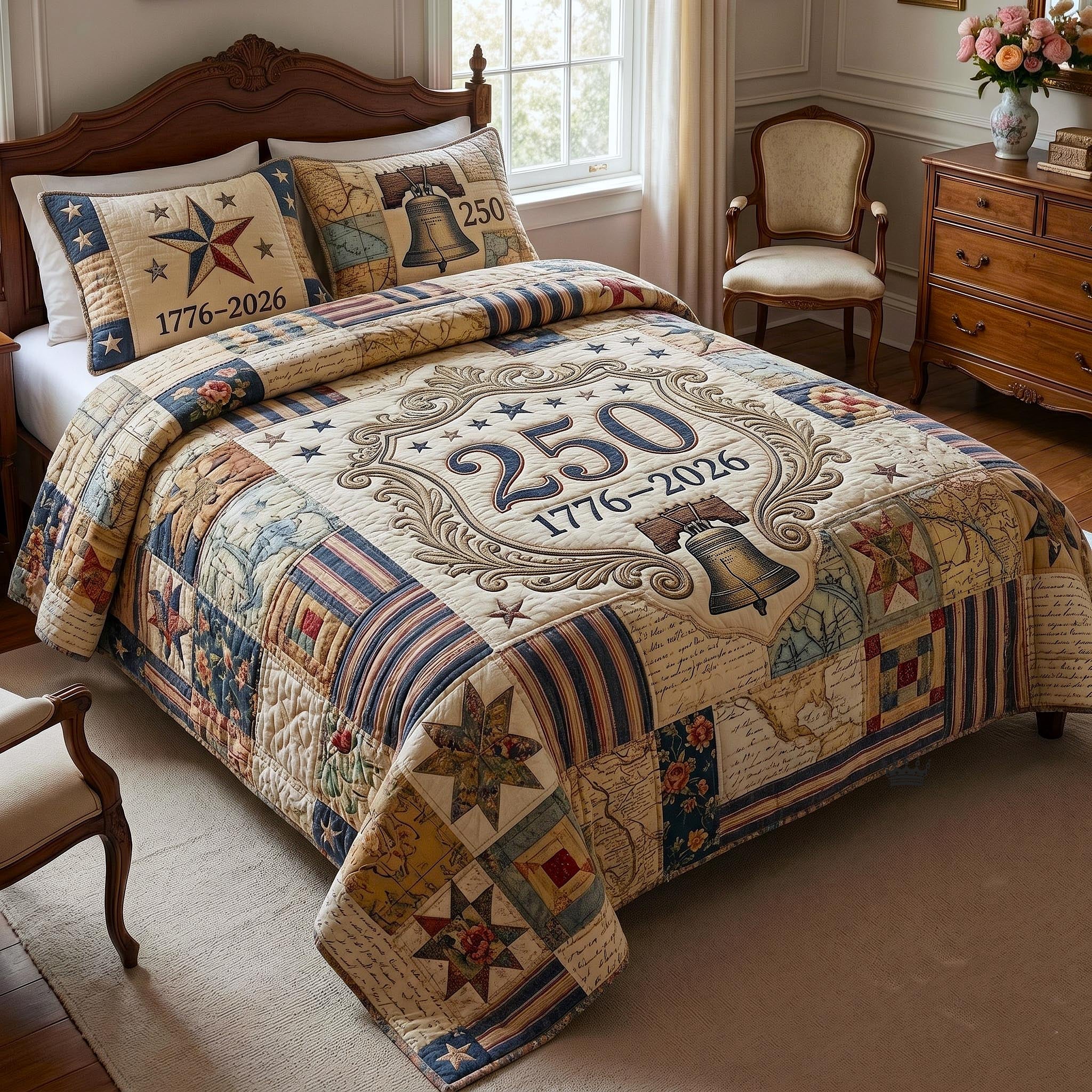 Heritage Patch 3-Piece Quilted Bedding Set GFTOMA11363