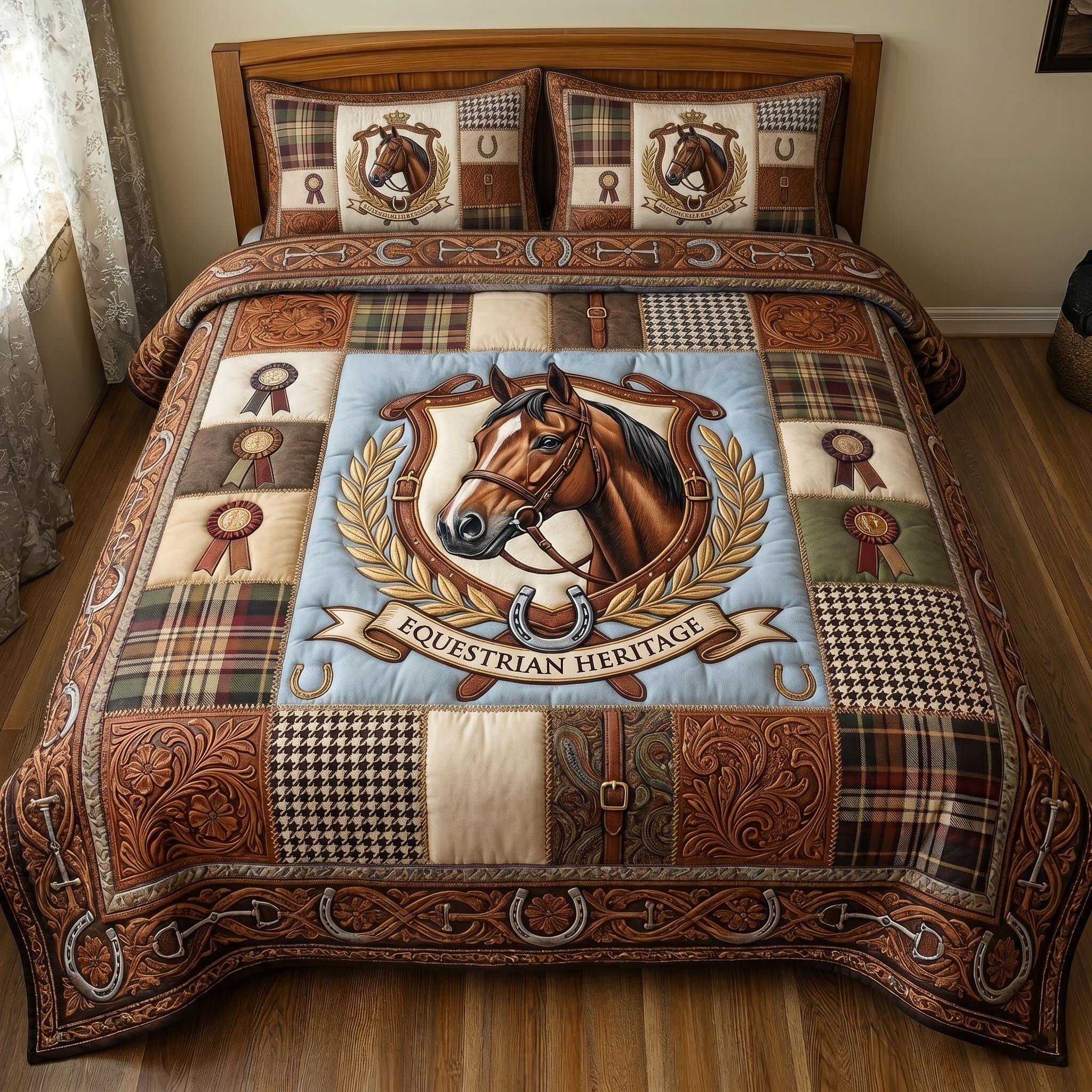 Rustic Gallop 3-Piece Quilted Bedding Set GFTOMA11413