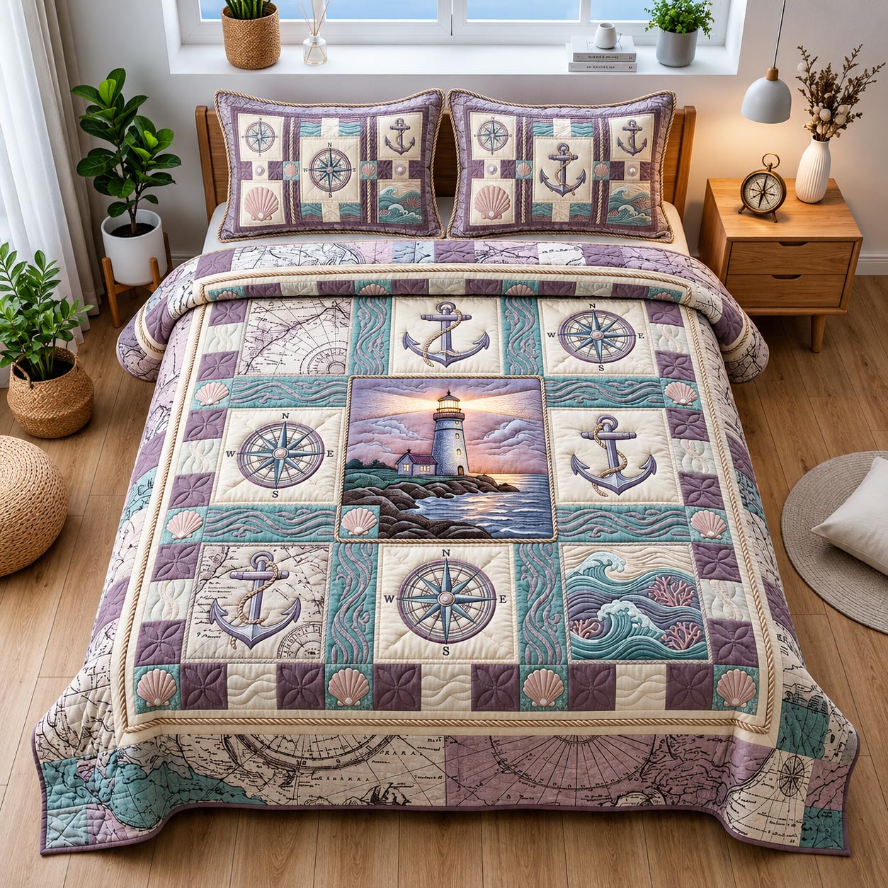 Sail Away 3-Piece Quilted Bedding Set GFTOMA11416