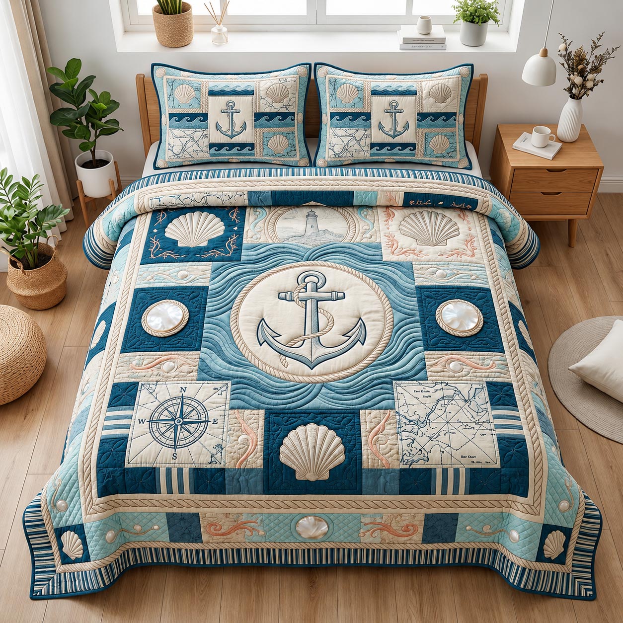 Harbor Nights 3-Piece Quilted Bedding Set GFTOMA11418